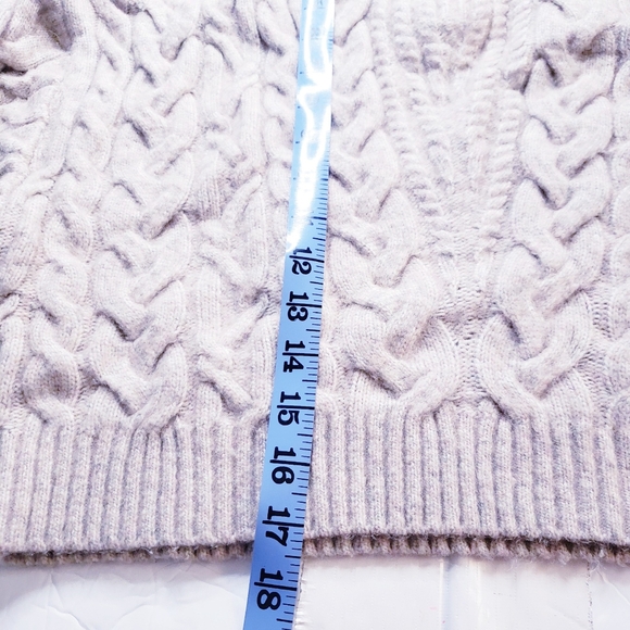 Off the Shoulder Cozy Wool Cable Knit Express Sweater - Picture 6 of 12